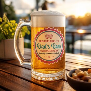 Personalised Beer Tankard With Name And Town, 4 of 6