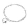 Nugget Chain Heart Urn Ashes Bracelet – Sterling Silver, thumbnail 1 of 7