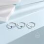 Hydrangea Sapphire Blue Cz Flower Ring Sterling Silver, thumbnail 4 of 12