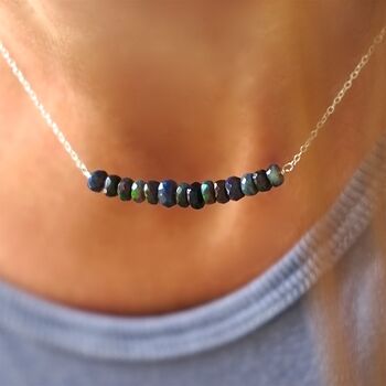 Real Black Opal Necklace, 5 of 10