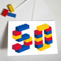Personalised Building Block Age Card, thumbnail 4 of 6