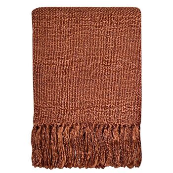 Rusty Brown Solid Throw, 2 of 3