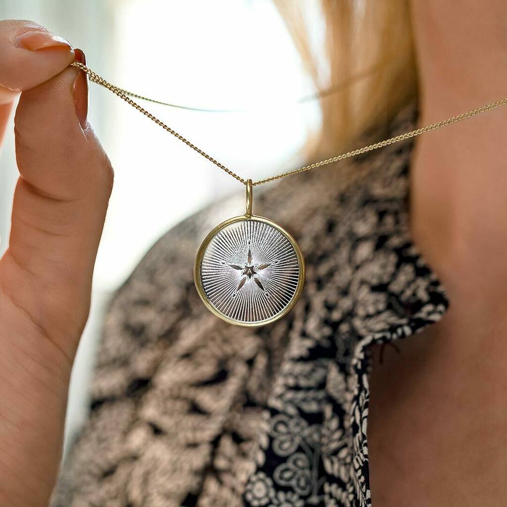 Personalised Etched Star Glass Pendant Necklace, 1 of 10