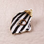 Hand Painted Stripe Oyster Shell Trinket Dish, thumbnail 4 of 5