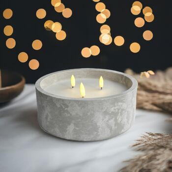 Cement LED Candle Pot, 3 of 7