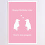 Personalised Penguins Birthday Card, thumbnail 3 of 6