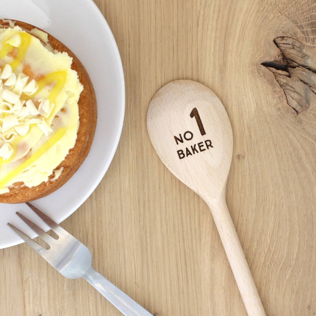 Personalised Wooden Spoon For Bakers, 1 of 4