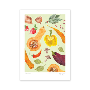 Vegetable A4 Recycled Art Print, 4 of 5