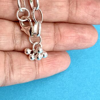 70th Birthday Sterling Silver Beads Bracelet, 2 of 4