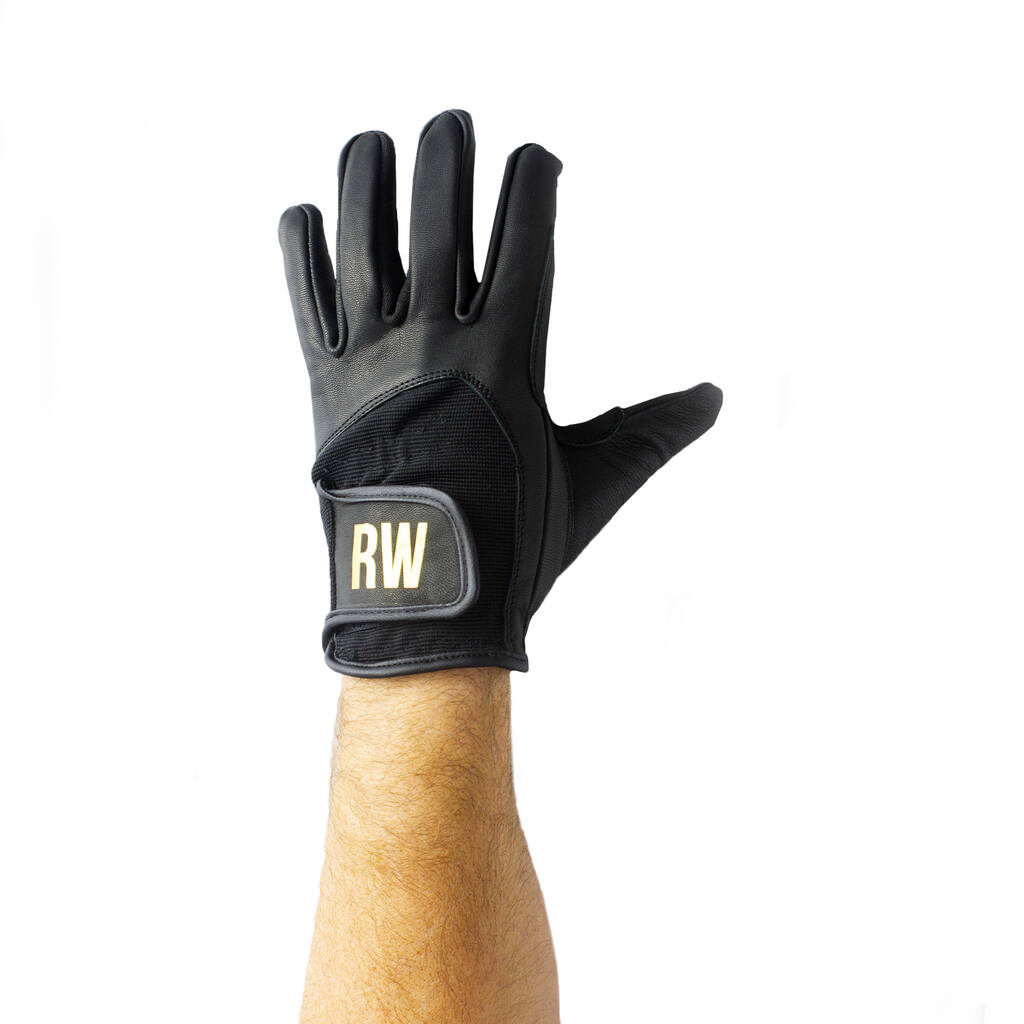 personalised leather horse riding gloves by we print balls