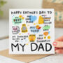 Father's Day Card 'My Dad, My Hero, My Rock', thumbnail 1 of 2