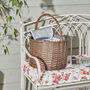 Round Grey Picnic Basket With Chiller Compartment, thumbnail 3 of 7