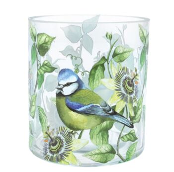 Glass T Light Holder With Blue Tit, 5 of 5