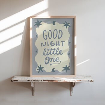 Good Night Little One Print, Good Night Nursery Print, 7 of 12