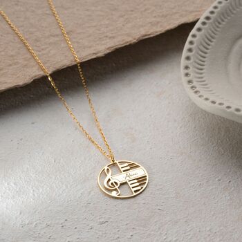 Personalised Treble Clef Name Necklace, 2 of 10
