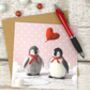 Corinne Lapierre Penguins Love Greetings Card, thumbnail 3 of 3