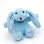 Mini Blue Bunny Soft Toy, From Birth, Gift Boxed, thumbnail 1 of 5