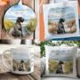 Personalised Wirehaired Pointer Griffon Dog Beach Walk Collection, thumbnail 1 of 7