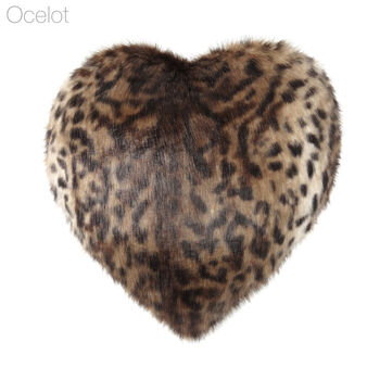 Heart Cushions. Luxury Vegan Fur By Helen Moore, 5 of 6