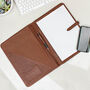 Personalised A4 Leather Document Holder In Brown, thumbnail 1 of 8