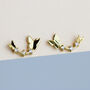 Sterling Silver Butterfly Curve Stud Earrings, thumbnail 4 of 6