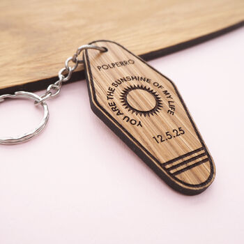 Personalised Motel Keyring Sun And Concert Lyrics, 2 of 4