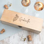 Personalised Birth Flower Wine Box Birthday Gift For Mum Her, thumbnail 7 of 11