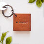 Personalised Dad Multi Photo Flip Leather Keyring, thumbnail 6 of 8