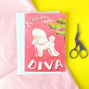 Diva Birthday Card By Ickaprint | notonthehighstreet.com