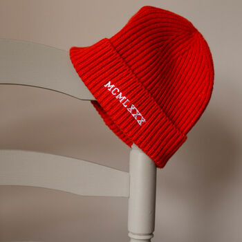 Personalised Roman Numerals Year Beanie Hat, 2 of 7