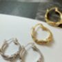 Chunky 14 K Gold Or Silver Twisted Hoop Earrings, thumbnail 1 of 6