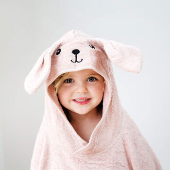 Personalised Baby Bunny Hooded Cotton Towel, 7 of 10