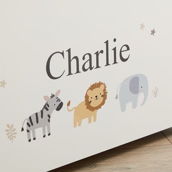 Personalised Jungle Design Toy Box, 3 of 3