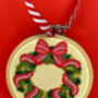 Christmas Wreath Embroidery Kit, thumbnail 2 of 6