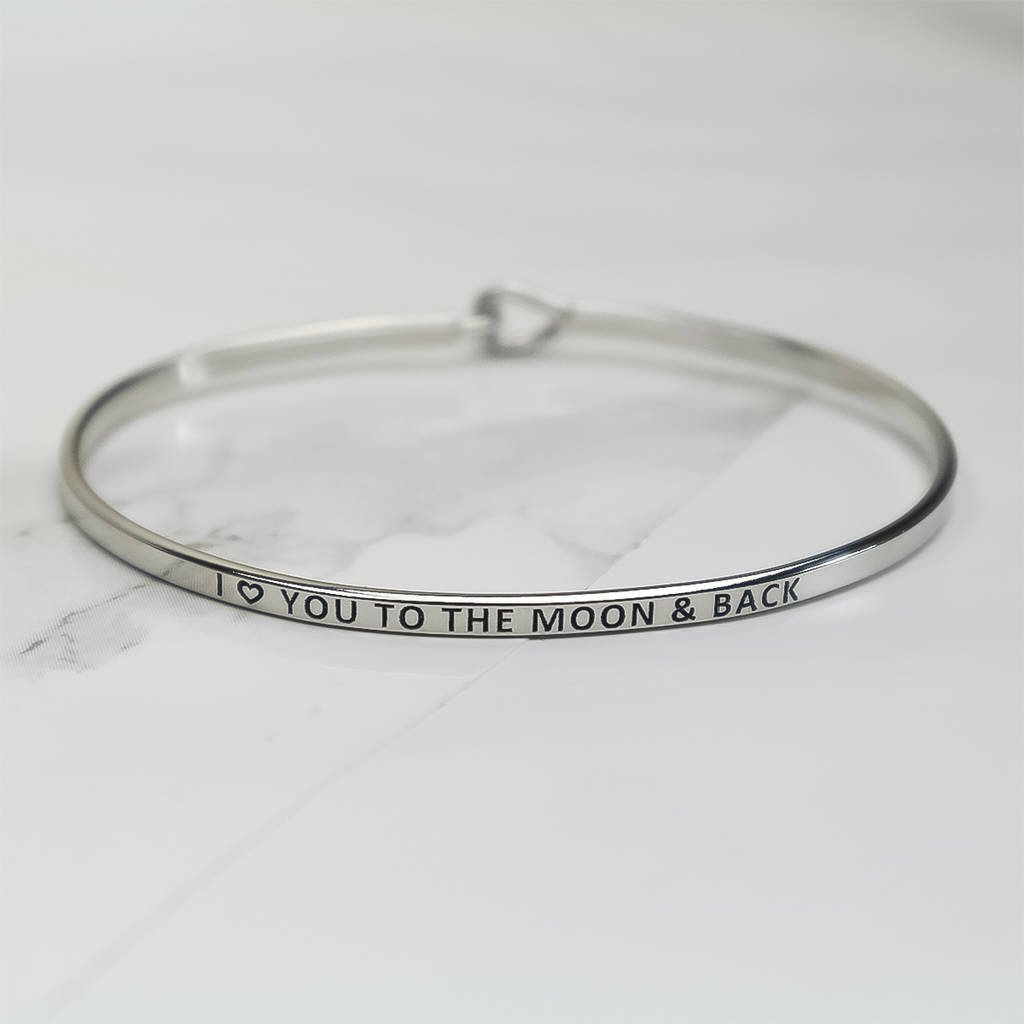 I Love You Moon To The Moon And Back Keepsake Bracelet By Jacob Noah 