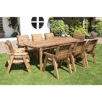 Eight Seater Rectangular Garden Table Table Set, 2 of 4