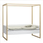 4 You 4 Poster Single Bed In White And Oak Finish, thumbnail 2 of 6
