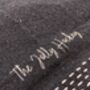 Personalised Navy Stitch Blanket Throw, thumbnail 2 of 3