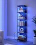 Six Tier LED Bookcase Dimmable Storage Shelf Steel, thumbnail 1 of 7