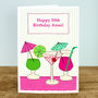 'Cocktails' Personalised Birthday Card, thumbnail 3 of 4
