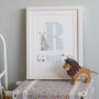 Personalised Initial And Name Childrens Print, thumbnail 8 of 9