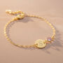 Initial Disc And Birthstone Personalised Bracelet, thumbnail 4 of 12