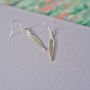 Feather Drop Earrings, thumbnail 2 of 3