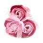 Set Of Three Soap Flower Heart Box Pink Roses, thumbnail 1 of 3