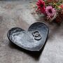 11th Anniversary Steel Hearts Dish Set, Couples Gift, thumbnail 8 of 11