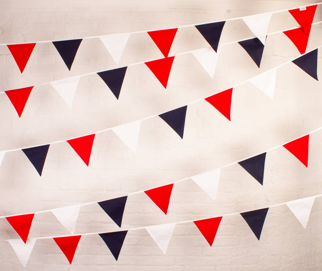 Red White And Blue Cotton Bunting, 1 of 3