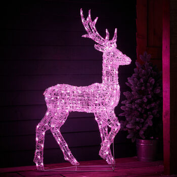 Twinkly Smart LED Outdoor Acrylic Christmas Stag Figure, 9 of 12