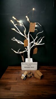 Funeral Memorial Tree, Memorial Ideas, LED Tree, Cards, 3 of 7