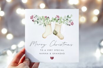 Personalised White Christmas Stockings *Up To Six Stockings, 5 of 7