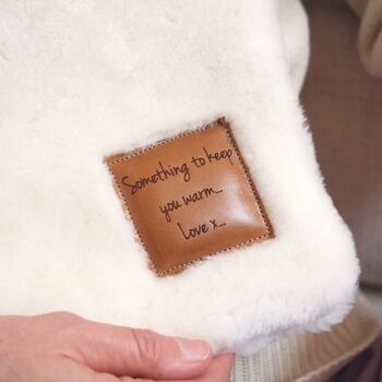Personalised Sheepskin Hot Water Bottle Cover, 3 of 12